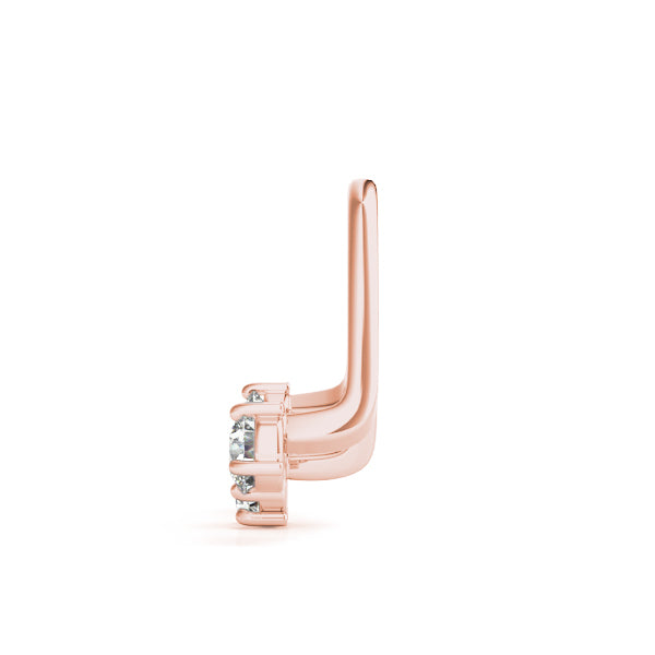 18K Rose Gold Diamond Fashion Earrings