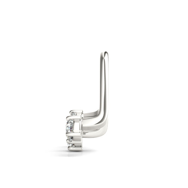 14K White Gold Diamond Fashion Earrings