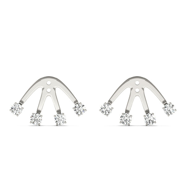 18K White Gold Diamond Fashion Earrings