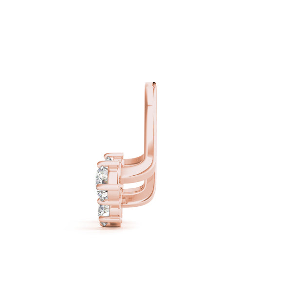 18K Rose Gold Diamond Fashion Earring Jackets
