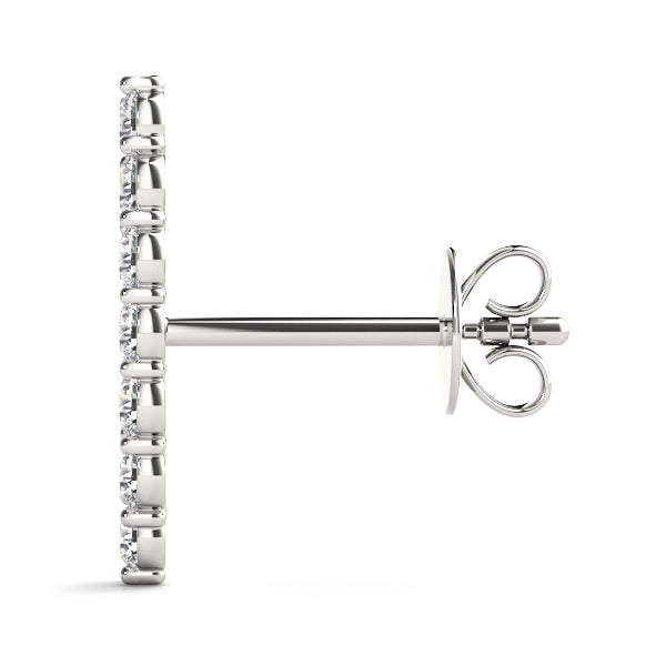 18K White Gold Diamond Fashion Earrings