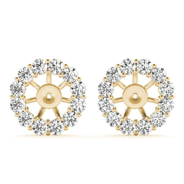 14K Yellow Gold Diamond Fashion Stud Earrings
