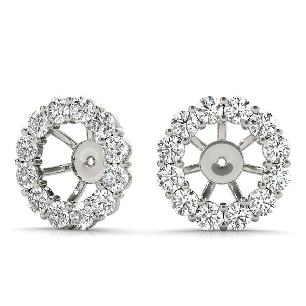 18K White Gold Diamond Fashion Earrings