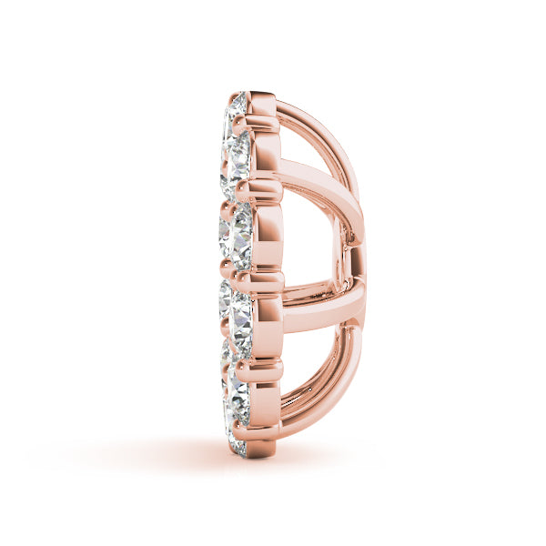 14K Rose Gold Diamond Fashion Earrings