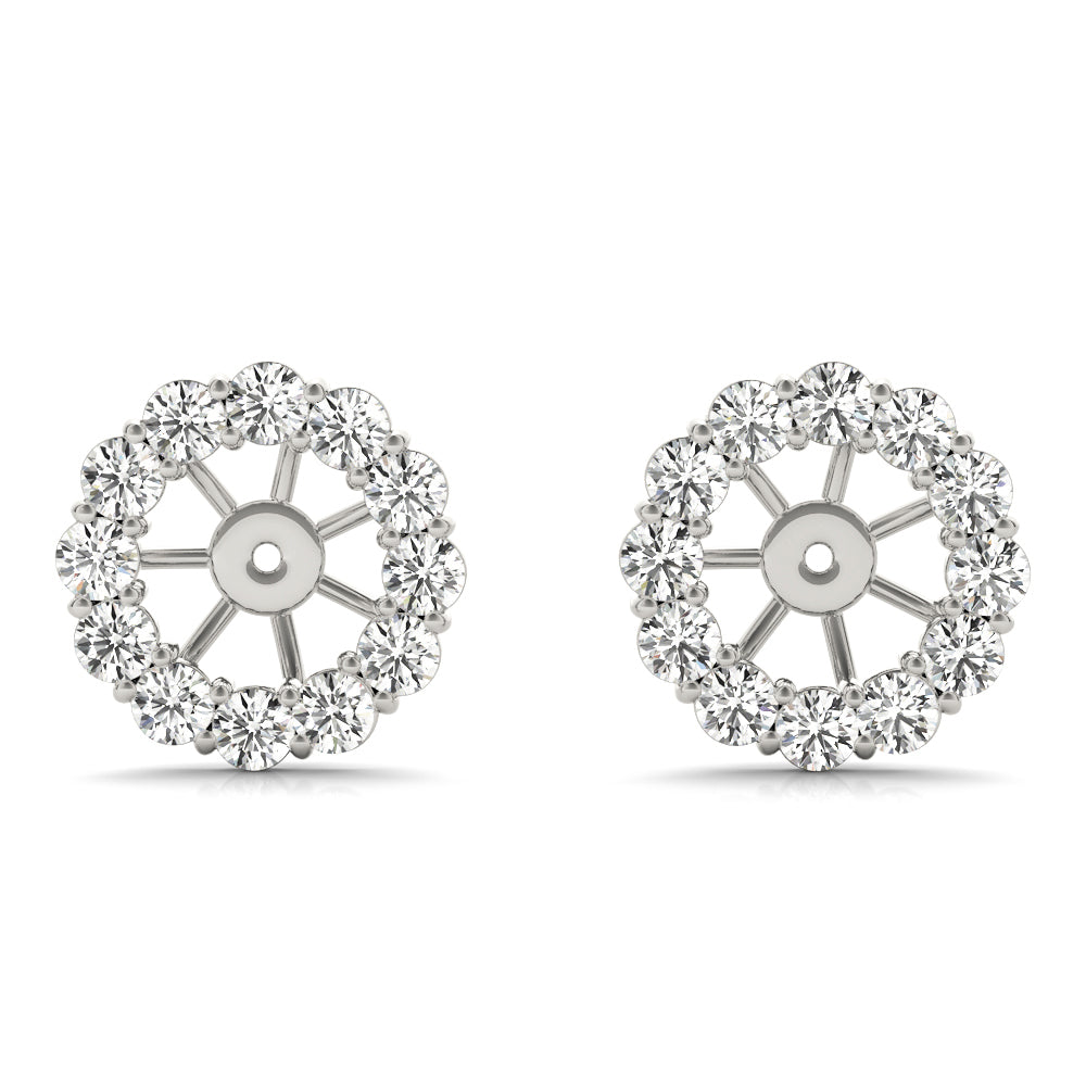 0.60 CTW Round Diamond Earring Jackets
