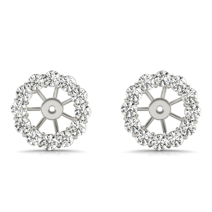 0.60 CTW Round Diamond Earring Jackets