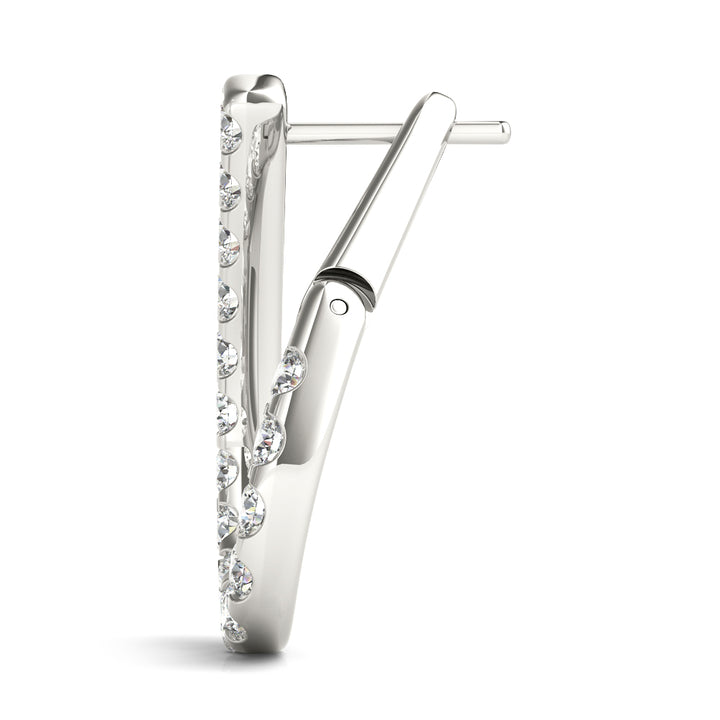Platinum Round Diamond Fashion Drop Earrings
