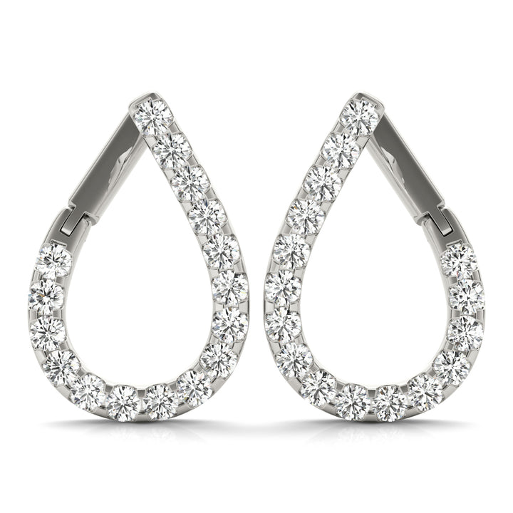 18K White Gold Diamond Fashion Earrings