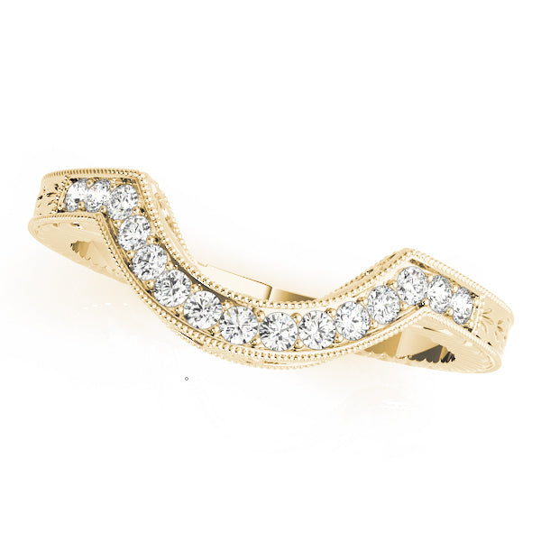 18K Yellow Gold 0.15ctw Diamond Wedding Band