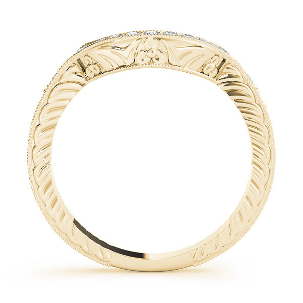18K Yellow Gold 0.15ctw Diamond Wedding Band