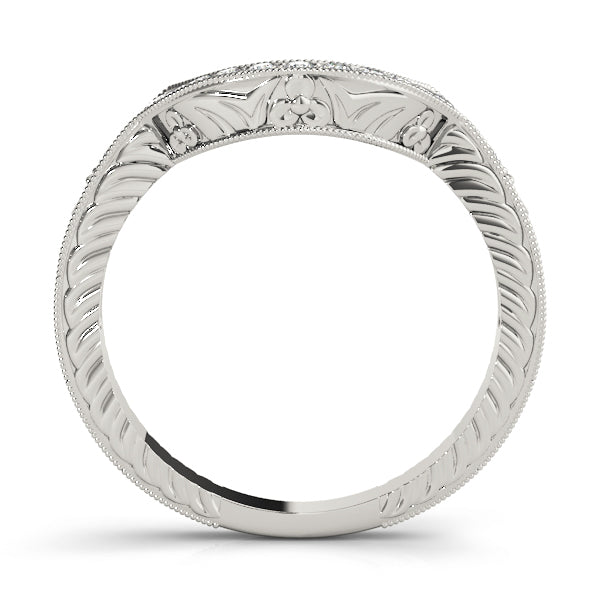 18K White Gold 0.15 CT Diamond Wedding Band