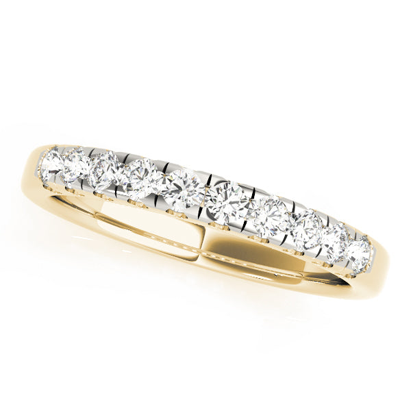 18K Yellow Gold 1/2 CT Diamond Wedding Band