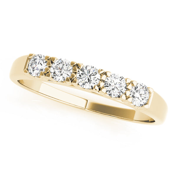 18K Yellow Gold 5-Stone Diamond Wedding Ring