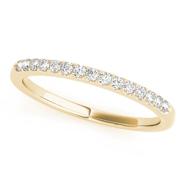 18K Yellow Gold 1/4 CT Diamond Wedding Band