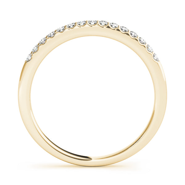 18K Yellow Gold 1/4 CT Diamond Wedding Band