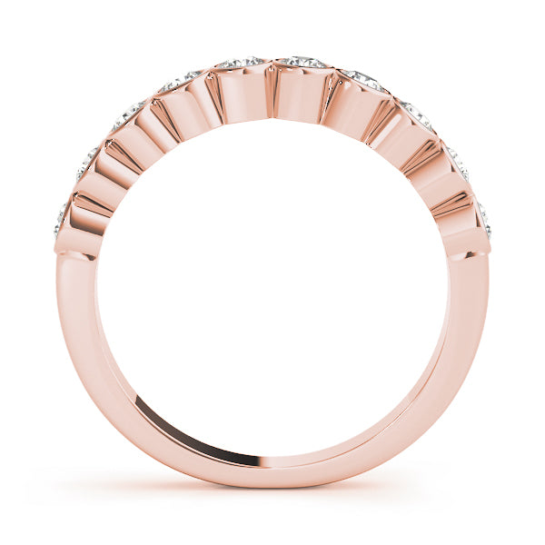 14K Rose Gold Diamond Wedding Ring
