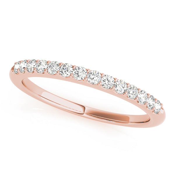 14K Rose Gold Multi-Diamond Wedding Ring