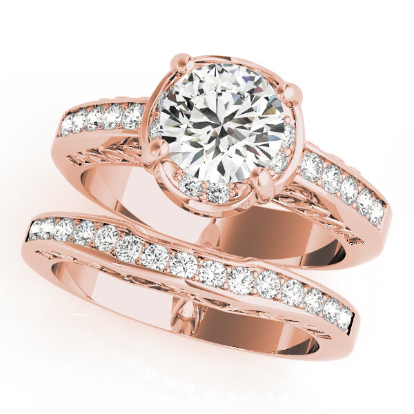 18K Rose Gold 1.16 ctw Diamond Engagement Ring