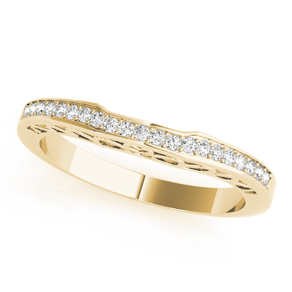 18K Yellow Gold Multi-Diamond Wedding Band