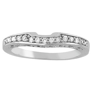 Platinum 1/8 ct Diamond Wedding Ring Band