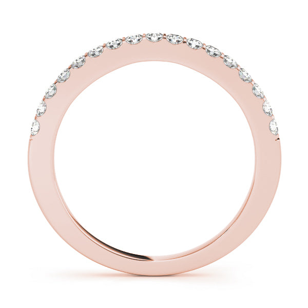 14K Rose Gold Multi-Diamond Wedding Ring