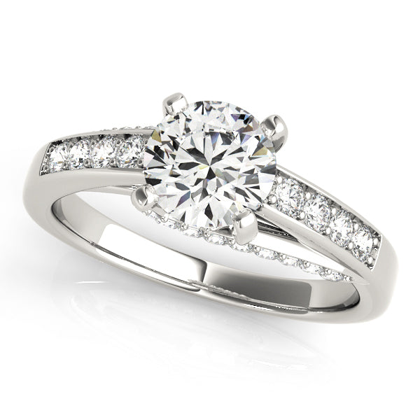 14K White Gold 1.33ctw Diamond Engagement Ring