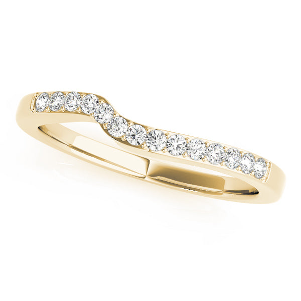 18K Yellow Gold 14-Diamond Wedding Band