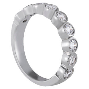 14K White Gold Round Diamond Wedding Ring