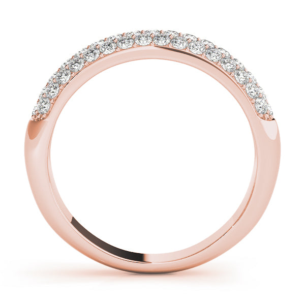 14K Rose Gold Pave Diamond Wedding Ring