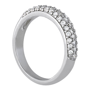 18K White Gold Pave Diamond Wedding Band