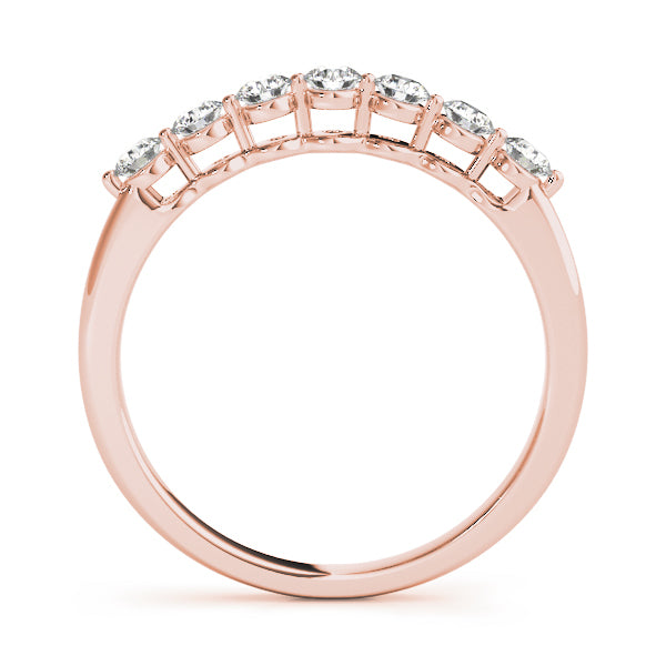 18K Rose Gold 0.7 CT Diamond Wedding Band