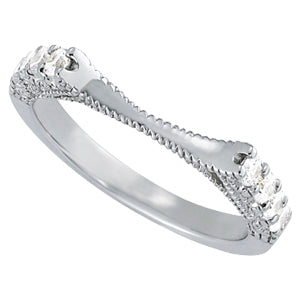 Platinum 1/3 CT Diamond Wedding Ring, 8-Stone Design