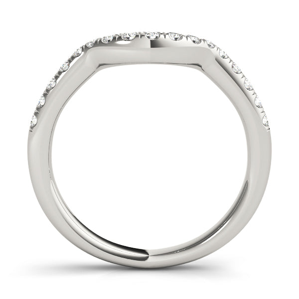 14K White Gold 0.18 CT Diamond Wedding Band