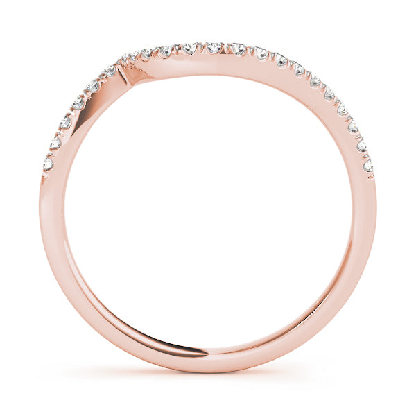 18K Rose Gold Diamond Wedding Ring