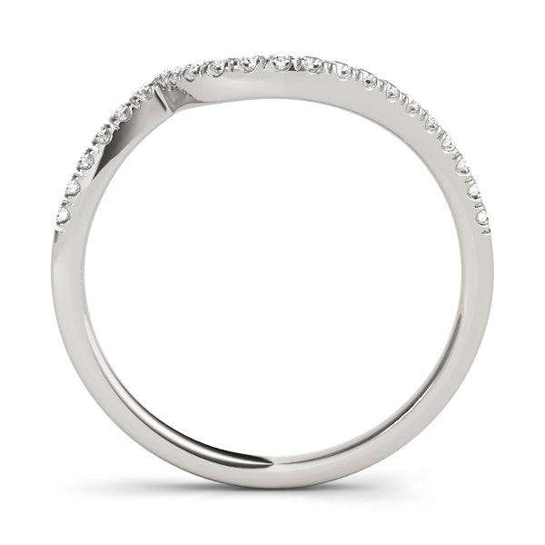18K White Gold 0.17ctw Diamond Wedding Band