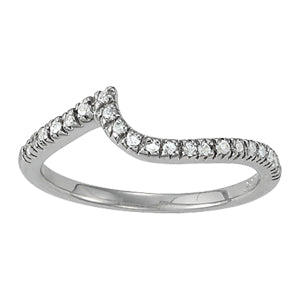 18K White Gold 0.17ctw Diamond Wedding Band