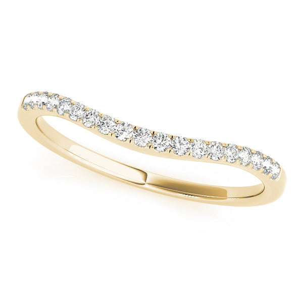 14K Yellow Gold 0.09ctw Diamond Wedding Band