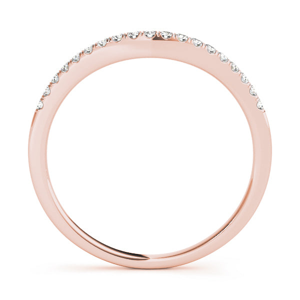 18K Rose Gold PavÃ© Diamond Wedding Ring