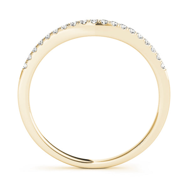 14K Yellow Gold 0.09ctw Diamond Wedding Band