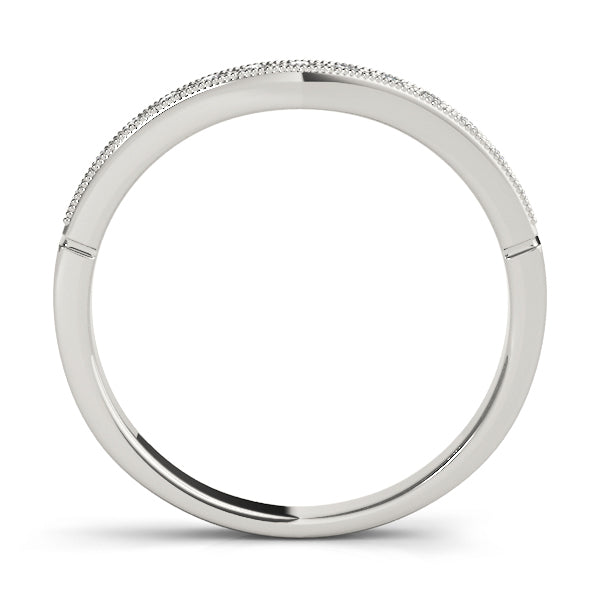 18K White Gold 1/8 ctw Diamond Wedding Band