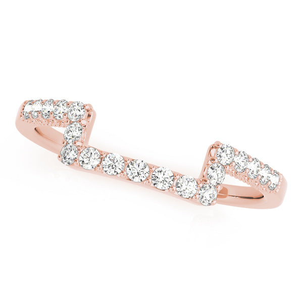 18K Rose Gold Multi-Diamond Wedding Ring