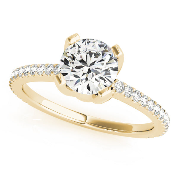 18K Yellow Gold 1.25ctw Round Diamond Engagement Ring