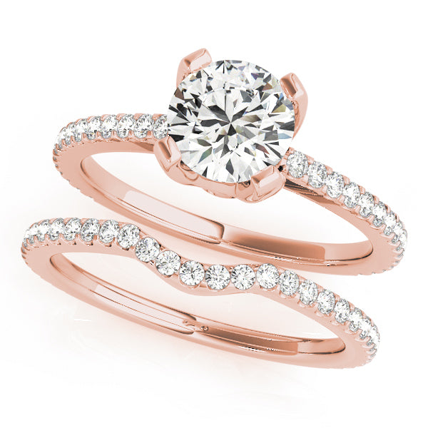 14K Rose Gold 1.25 ctw Diamond Engagement Ring