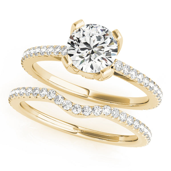 18K Yellow Gold 1.25ctw Round Diamond Engagement Ring