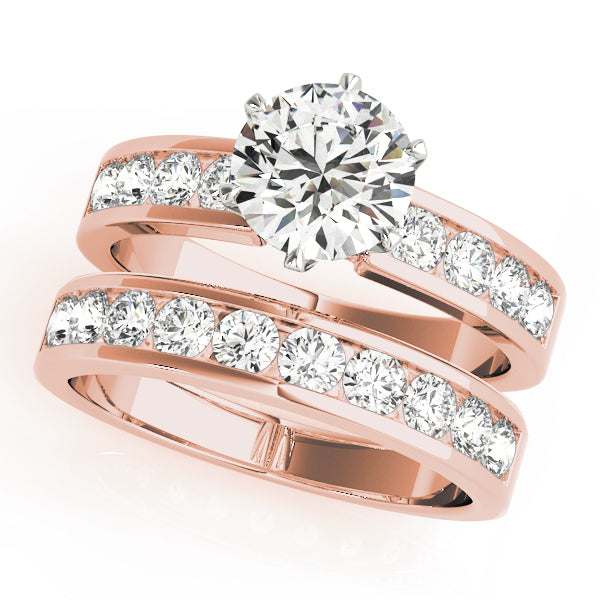 18K Rose Gold 1.5 ctw Round Diamond Engagement Ring