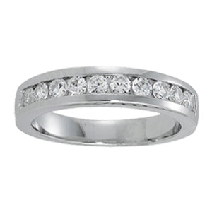 14K White Gold 0.75ctw Diamond Wedding Band