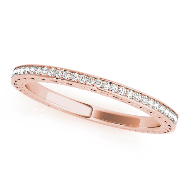 14K Rose Gold Diamond Wedding Ring
