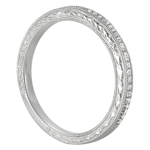 18K White Gold Round Diamond Wedding Ring