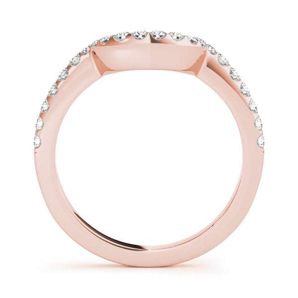 18K Rose Gold 1/3 CT Diamond Wedding Band