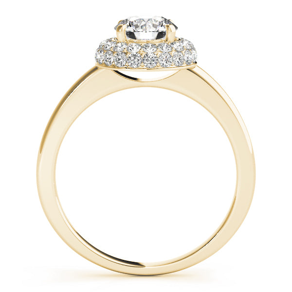 18K Yellow Gold 1 ct Diamond Halo Engagement Ring